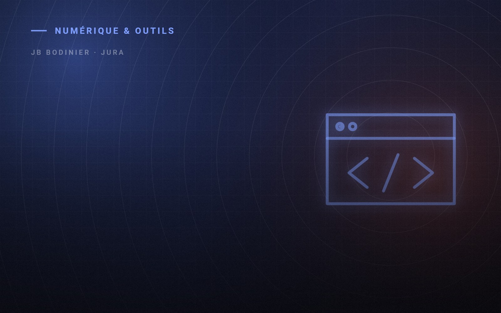 Illustration du corpus Numérique & Outils — JB Bodinier, Jura